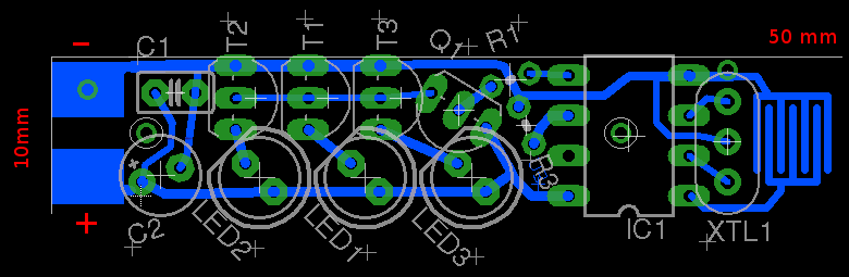 TV-B-gone bike light mod board diagram